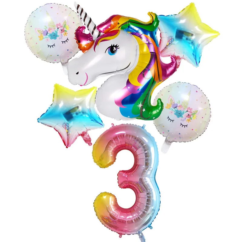 Taoqueen hat cartoon Unicorn Party Balloons Birthday Party Balloons Package Full Moon Birthday Decoration cartoon hat