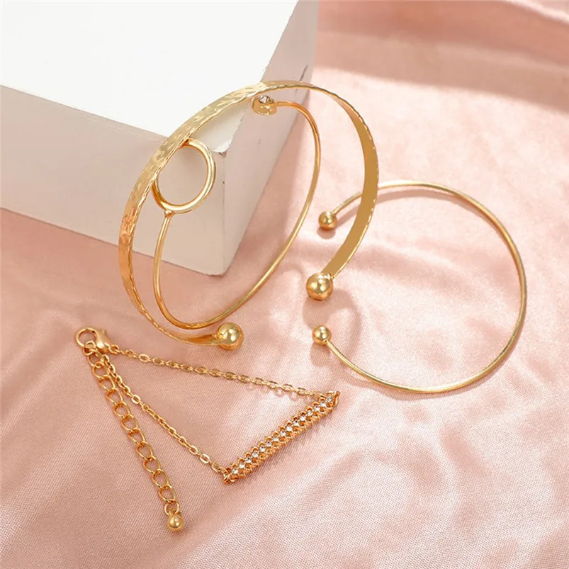 Simple design Women Geometric Stylish Multiple Layers Elegant Female Pendant Jewelry Alloy Bracelet Valentine's Day gift F14 (7)