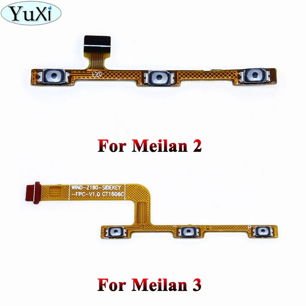 

YuXi Power Volume Button Flex Cable for Meizu meilan M2 M3 mini Power On Off Volume Up Down Replacement Parts for Meilan 2 3