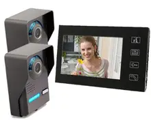 Freeship teclado Táctil 7”Night Videoporter Visión Timbre 1/4 CMOS Cámara de La Puerta Sistema de Intercomunicación Teléfono de La Puerta A Prueba de Lluvia