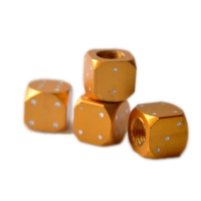 6 pcs/lot NEW Metal Dice Bike Car Motorcycle ATV Tyre Tire Wheel Valve Dust Caps Covers