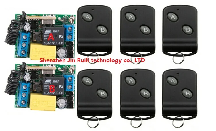 

AC 220 V 1 CH Wireless remote control switch System 6X Transmitter + 2 X Receiver High quality control