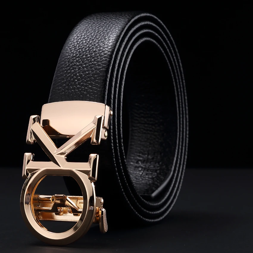 

Genuine Belt Men's Leather Automatic Buckle Youth Korean Version Of The Simple Wild Tide Men's First Layer Leather Pants Belt