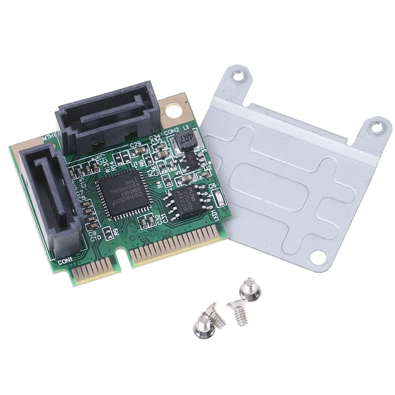 Mini PCI-E PCI express to SATA 3.0 converter hard drive extension card 2 ports