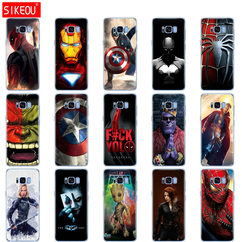 Чехол для samsung Galaxy S10 S9 S8 PLUS S7 S6 egde чехол Fundas coque бампер etui Marvel мстители супергерой Капитан Железный человек танос