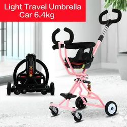 Легкая и Легко складывающаяся трехколесная коляска на колесиках от 1 до 3 до 5 лет дорожный зонт для автомобиля 6,4 кг