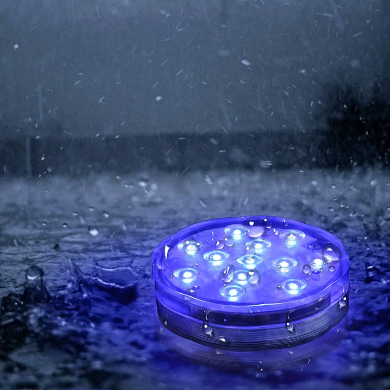 Аквариумное освещение, дрифт воды, лампа 12LED, водонепроницаемые, много цветов, пульт дистанционного управления, беспроводные огни для бассейна/аквариума