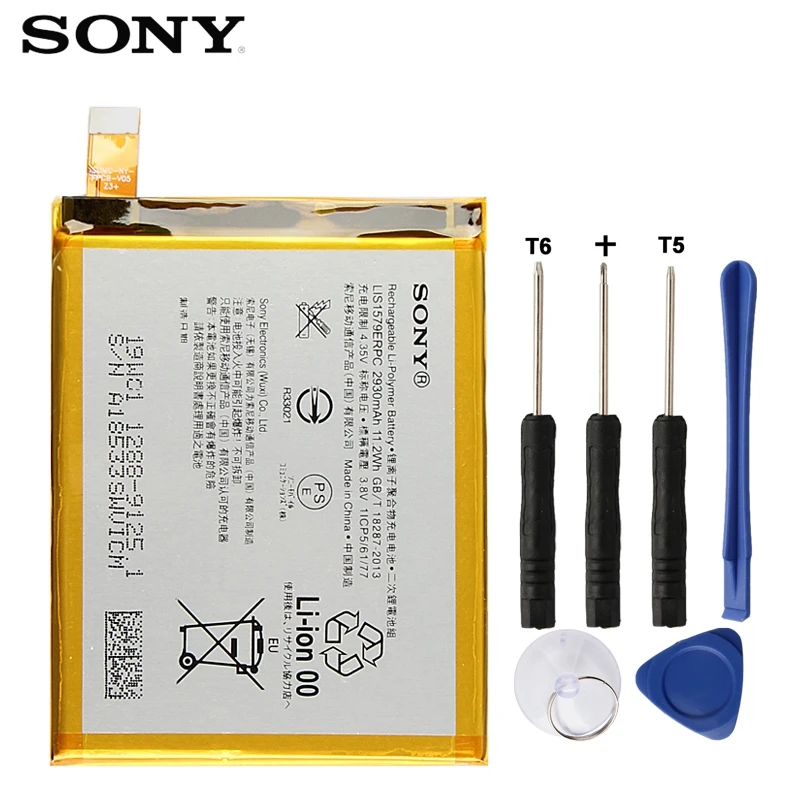 Оригинальная сменная батарея sony для sony Xperia C5 Ultra E5553 Z3+ Z4 LIS1579ERPC, настоящая батарея для телефона 2930 мАч