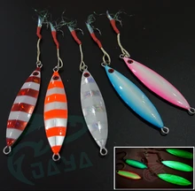 Gradual jigs 100g/100MM Iron Steel noctilucence Lures Bait Iron Jigs Saltwater / boat fishing lure 1 piece