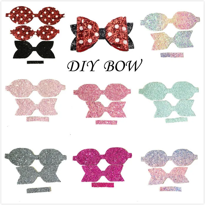 

CHUNkK DIY Bow Glitter dot bow for hair accessory DIY