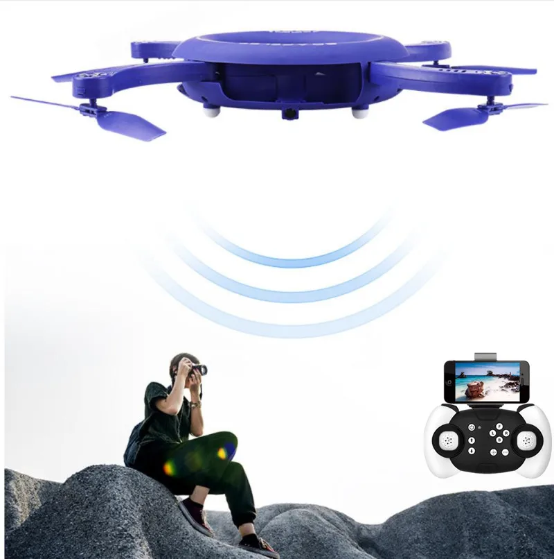 Новейший складной селфи Дрон с пончиком Wi Fi в режиме реального времени 720 P камера