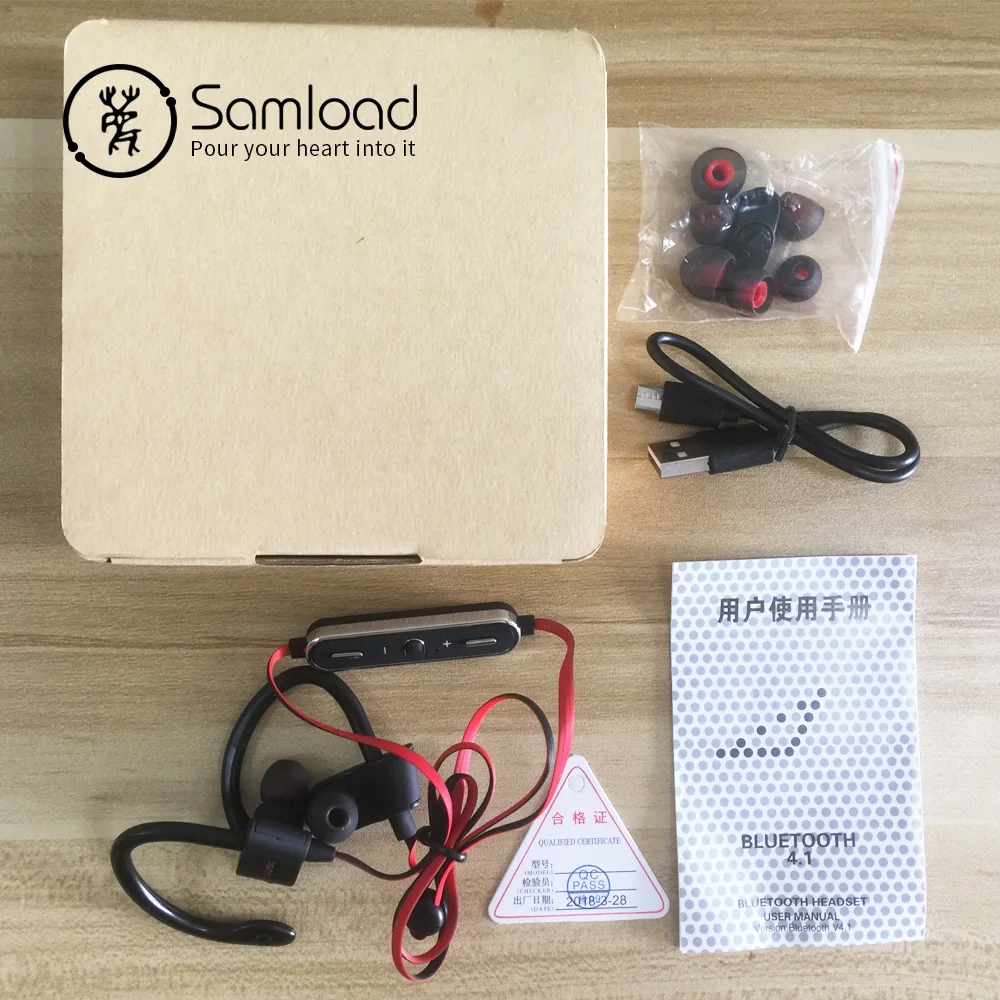 Samload S2 Sport Bluetooth Earphone Wireless Headphone Bluetooth Headset Stereo Super Bass Earbuds With Microphone for Running