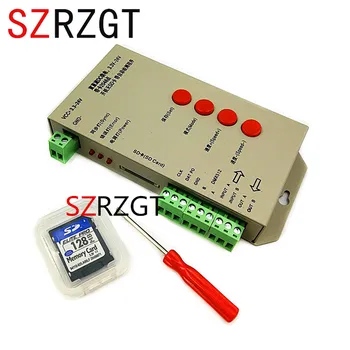 

LED T1000S 128 SD Card Pixels Controller,DC5~24V,for WS2801 WS2811 WS2812B LPD6803 LED 2048 strip light lamp