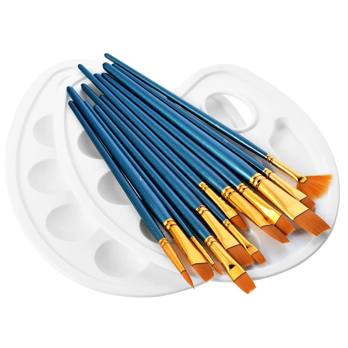 Buy New 12Pcs Paint makeup brushes Set Paint Gouache