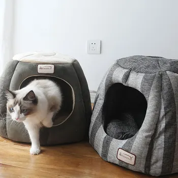 

Winter Warm Cat Litter Cat Tent Cat Dog Kennel Thick Waterproof Pumpkin Nest Pet Cat Litter