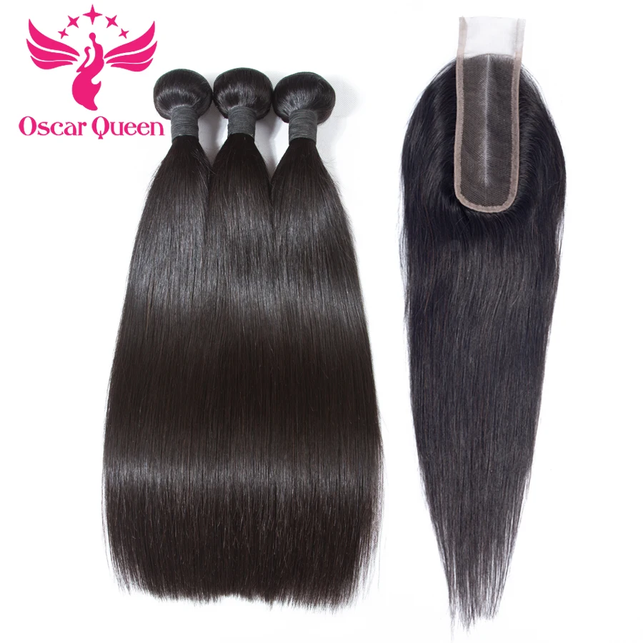 

Straight Hair Bundles With Closure Remy Human Hair 3 Bundles With Closure Malaysian Hair Weave Bundles With Closure 6*2