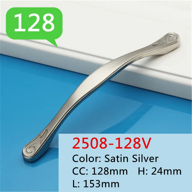 Special Offers Length 153mm Hole Pitch 128mmZinc alloy Modern handle Kitchen Furniture handle drawer handle Totally satin