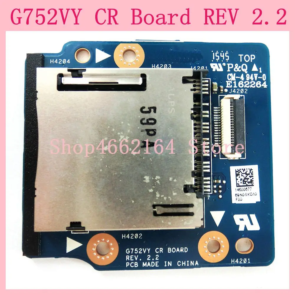 Плата G752VY CR REV 2 для Asus G752V G752VT G752VS G752VL G752VM плата чтения SD-карт ноутбука | Компьютеры