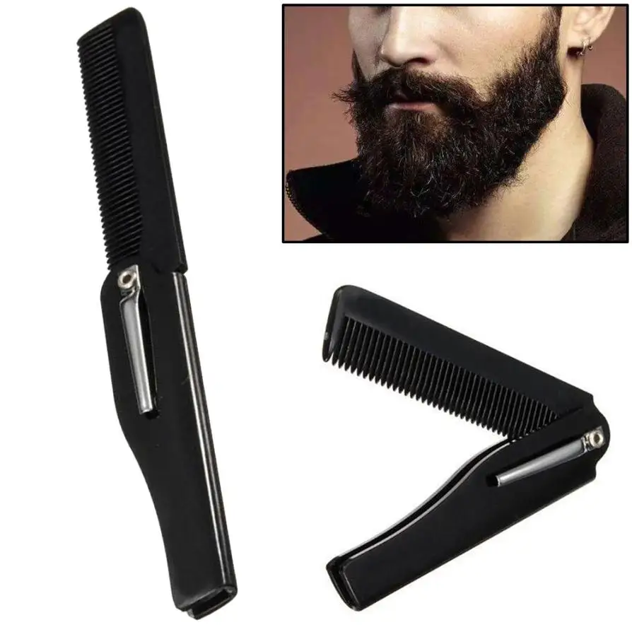 Новые инструменты для красоты для мужчин, Парикмахерская красота, складной гребень для бороды и бороды Ja30