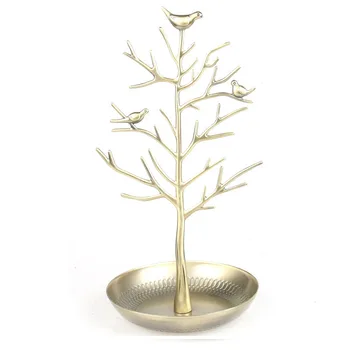 

Bird Tree Jewelry Display Stand Earring Necklace Bracelet Rack Holder Display Jewelry holder Bronze Size:15*15*31cm(L*W*H)