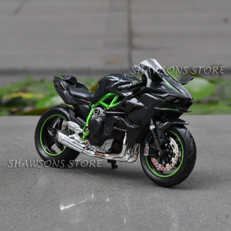 Литые модели игрушек MAISTO 1:18 KAWASAKI NINJA H2 спортивный велосипед миниатюрная копия