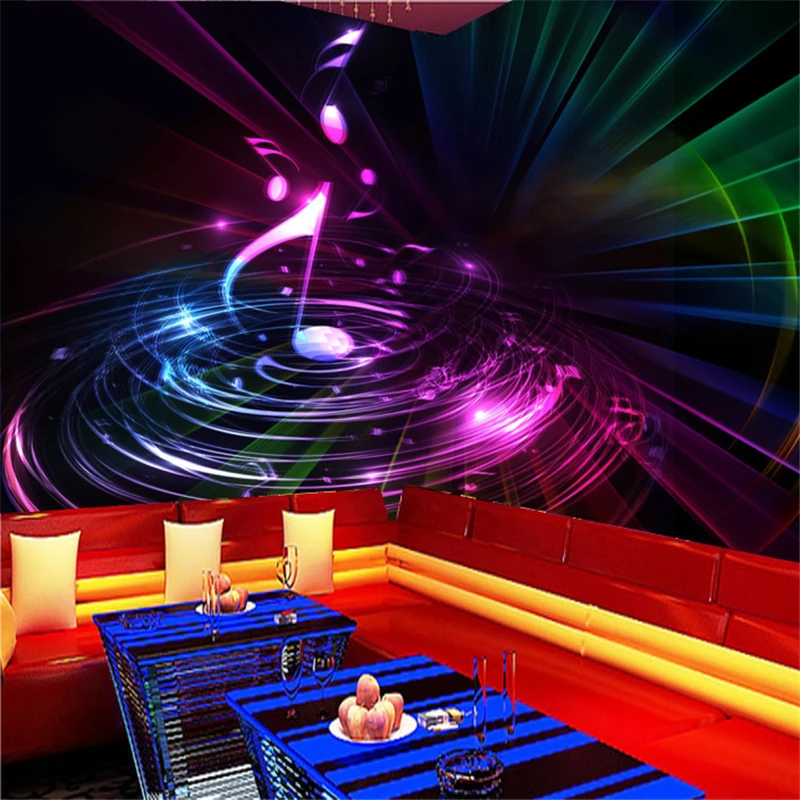 beibehang ktv bar wallpaper mural wallpaper theme Hotel KTV room 3D stereoscopic reflective flash notes seamless wallpaper