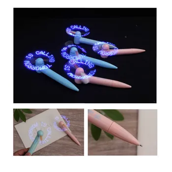 

Mini LED Fan Ballpoint Pens Stationery Ballpen Flexible Night Light Lamp Display Durable Adjustable Office Supplie For Kids Gift