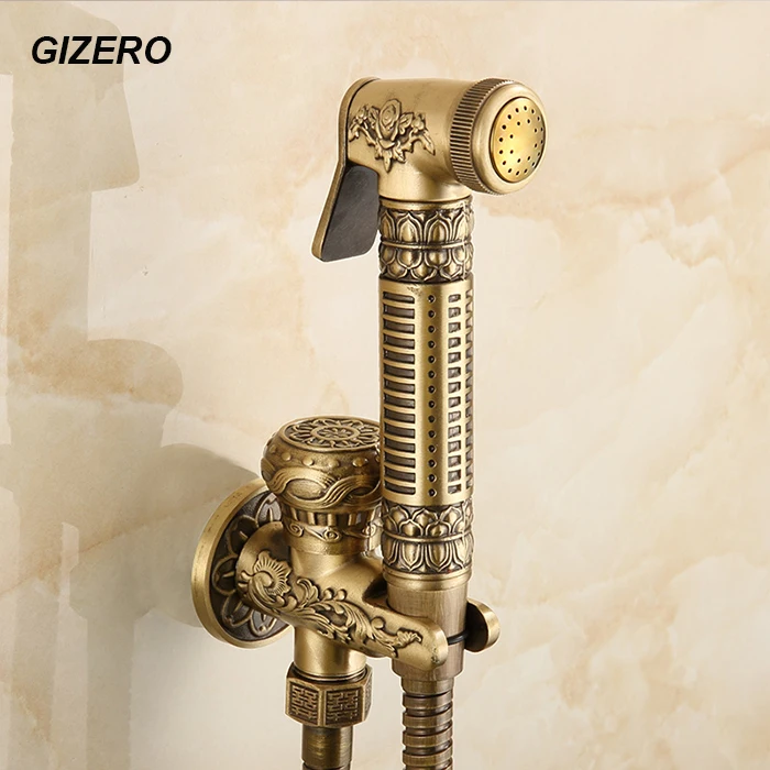 Bathroom Accessories Bidet Faucet Antique Polished Wall Mounted High