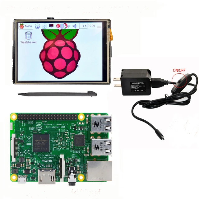 Aliexpress.com : Buy Raspberry Pi 3 Model B Board +3.5" LCD HDMI USB ...