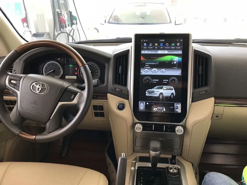 

13.6 inch Vertical tesla style Android 8.1Car DVD GPS Navigation for Toyota LandCruiser land cruiser LC200 2016 2017 2018 PX6