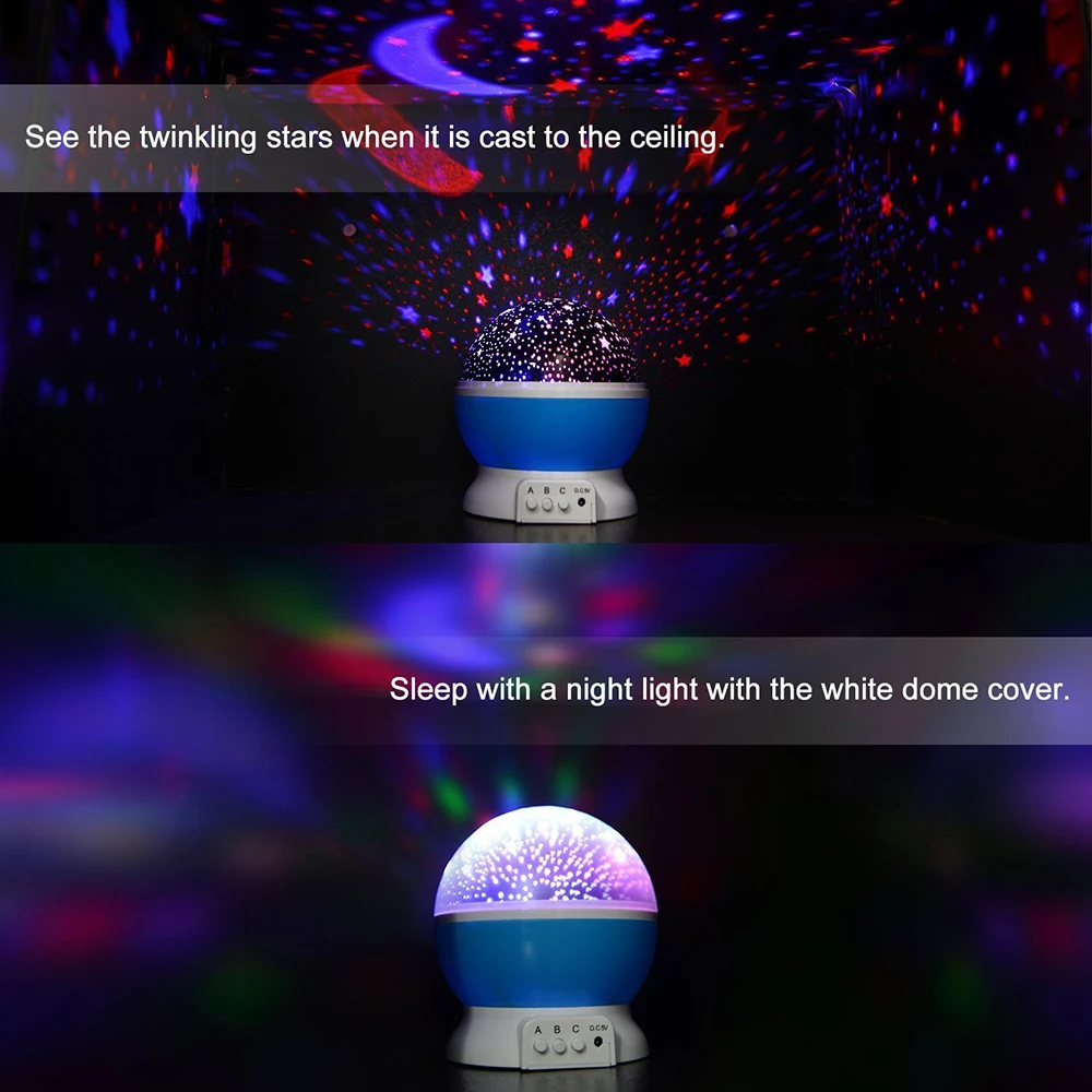 Звездное небо Светодиодный Ночник проектор Луна Звезда лампа батарея USB подарки для детей лампа для детской спальни проекционная лампа освещение звезды