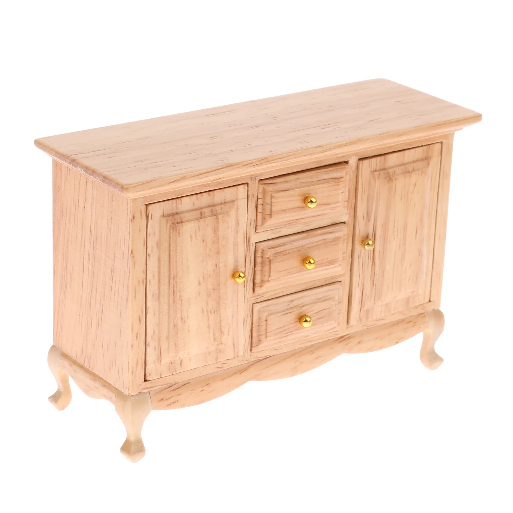 1:12 Scale Dollhouse Miniature TV Cabinet Tea Table Locker Kit Furniture Toy