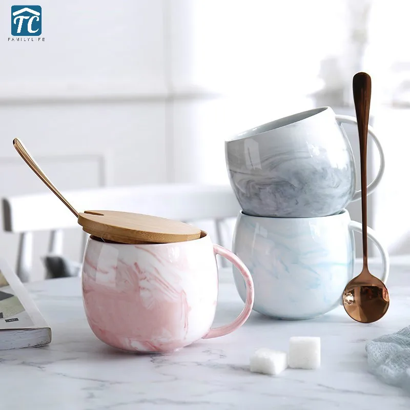 

Couple Cup Ceramic European Marble Grain Porcelain Cups Milk Coffee Mug Breakfast Morning Lover Luxury Mrs/Mr Simple Tea