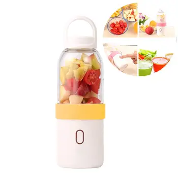 

550ml Juicer Bottle USB Rechargeable Electric Fruit Blender Mixer with 6 Blades (Orange)