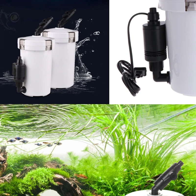 

Ultra-Quiet External Filter Bucket HW-602B For Aquarium Fish Tank With Pump Hose