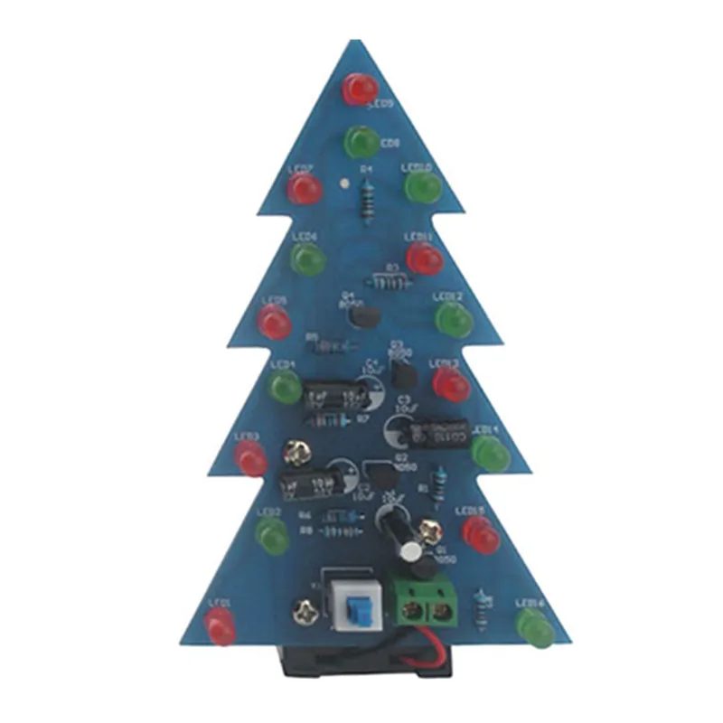 DIY Kit Рождественская елка светодиодный светильник-вспышка электронное производство Забавный костюм Рождественский подарок