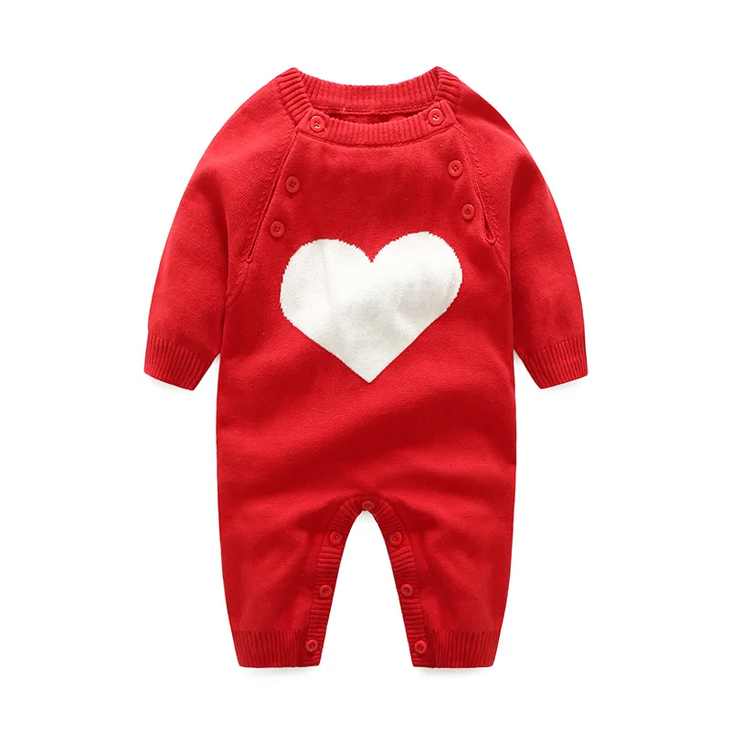 Baby Rompers Knitted Long Sleeve Newborn Boys Jumpsuits Clothing 100% Cotton Toddler Girls Overalls Winter Warm Children Outfits