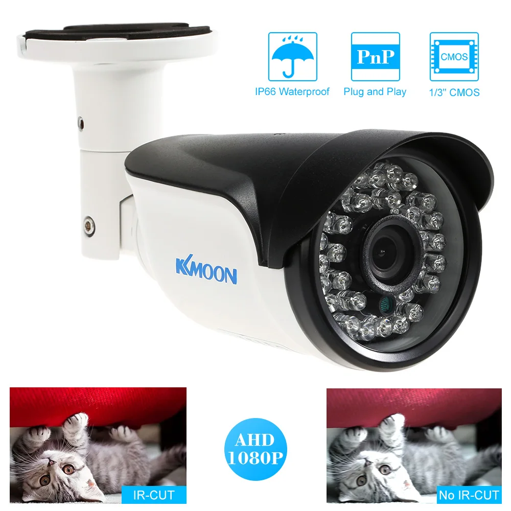KKmoon 1080P 2.0MP AHD цилиндрическая камера видеонаблюдения 30 ИК ламп 3 6 мм 1/3 ''CMOS