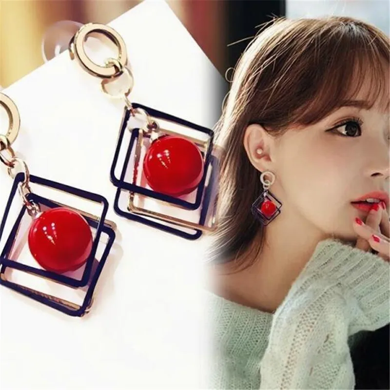 

Fashion Statement Extendy Ball Geometry Boho Stud Earrings Women Korea Crystal Earring Brincos Bijoux Female Wholesale Jewelry