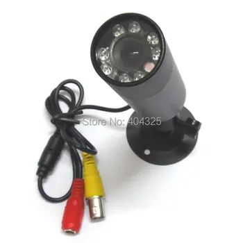 

Mini Bullet 1/3" 480TVL SONY CCD 8IR Leds Color 3.6mm Wide Angle lens Security CCTV Camera