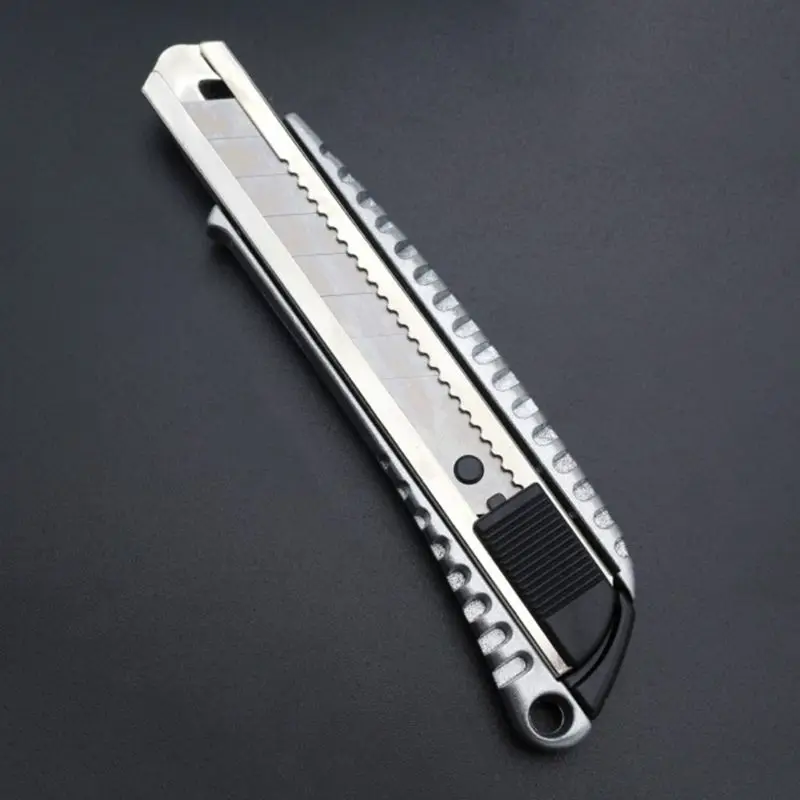 

Stainless Steel Utility Knife Snap Off Retractable Razor Blade Box Wallpaper Cutter Tool Stationery