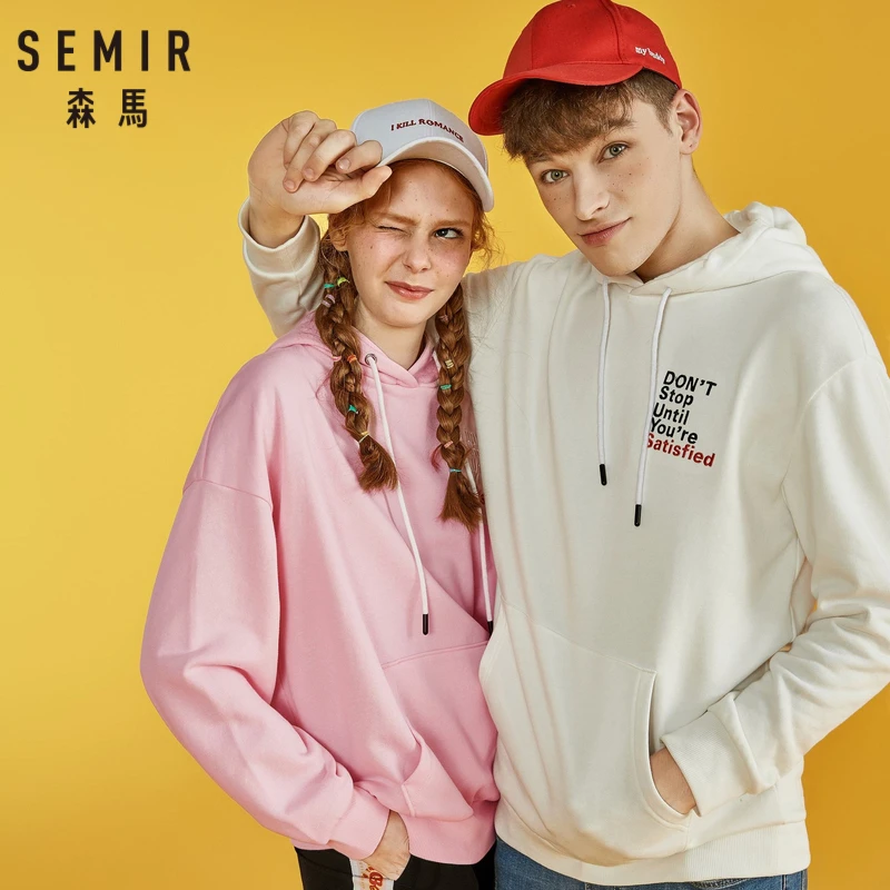 SEMIR мужская толстовка с капюшоном графическим рисунком пуловер карманом кенгуру