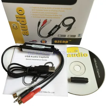 

audio tape cassette recorder 3.5mm RCA RL To USB Audio Capture for windows10 MAC os, Free shipping