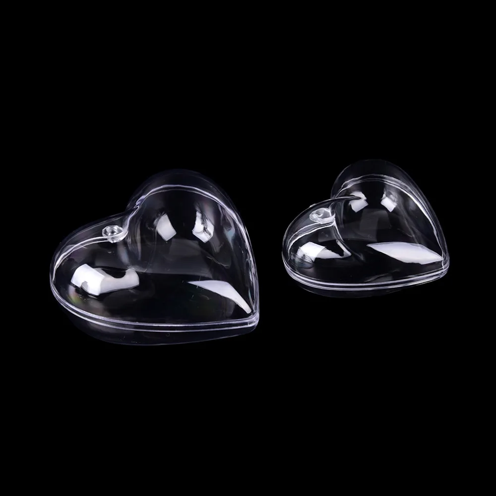 

2Pcs/Lot 65/80mm Heart Shape DIY Clear Plastic Bath Bomb Mould Acrylic Mold Hot Selling