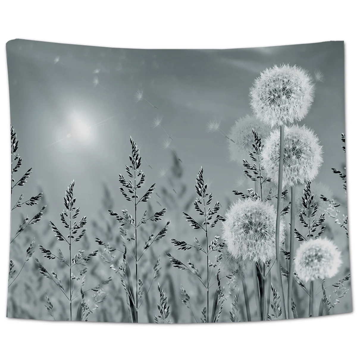 

Plant Grey Dandelion Wall Tapestry Wall Cloth Tapestries Wall Carpet Beach Towel
