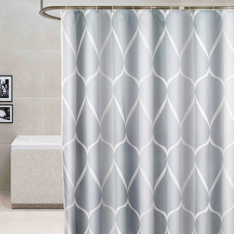 High Polyester waterproof shower curtain shower room water curtain