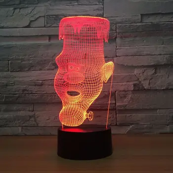 

Creativity Led Bed 3d lamp Bedroom Usb Bedside Novelty 3d Night Light Christmas gift for baby room lights