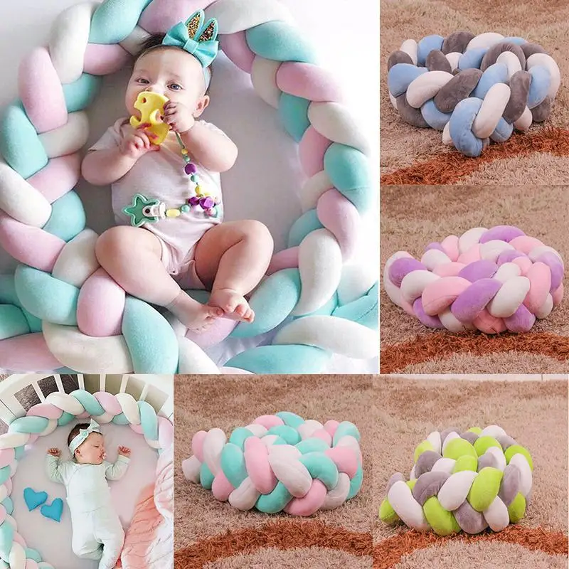 

Colorful Knot Ball Shape Baby Safety Weaving Crib Fence for Kids Room Cradle