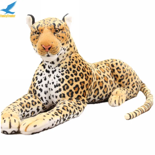 Fancytrader 51'' Giant Simulation Leopard Plush Toy Large Simulated Stuffed Panther Great Gift for Kids 2 Models