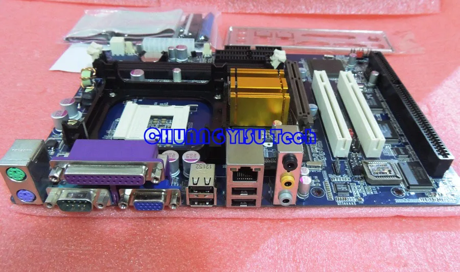 cheap pc motherboard Free shipping CHUANGYISU for CYSMBD-845GL1 845GV motherboard with 1 ISA slots,1 COM,2 IDE,socket 478,VGA,NEW,One year warranty motherboard